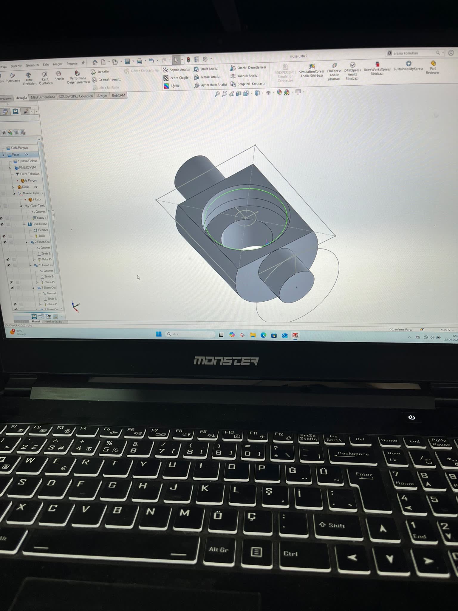 SolidWorks'te 3B tasarım